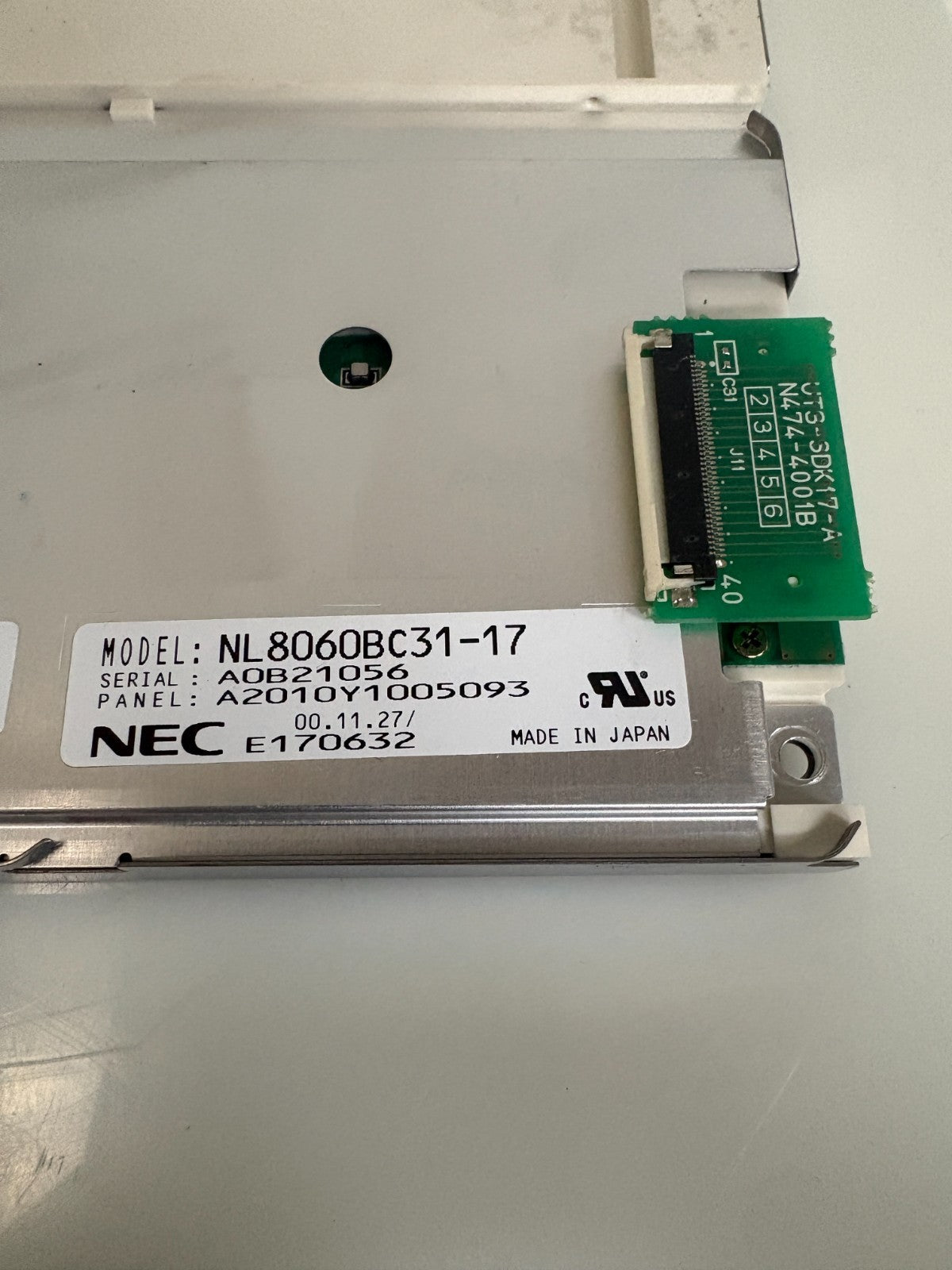 NEC SCREEN PANEL NL8060BC31-17
