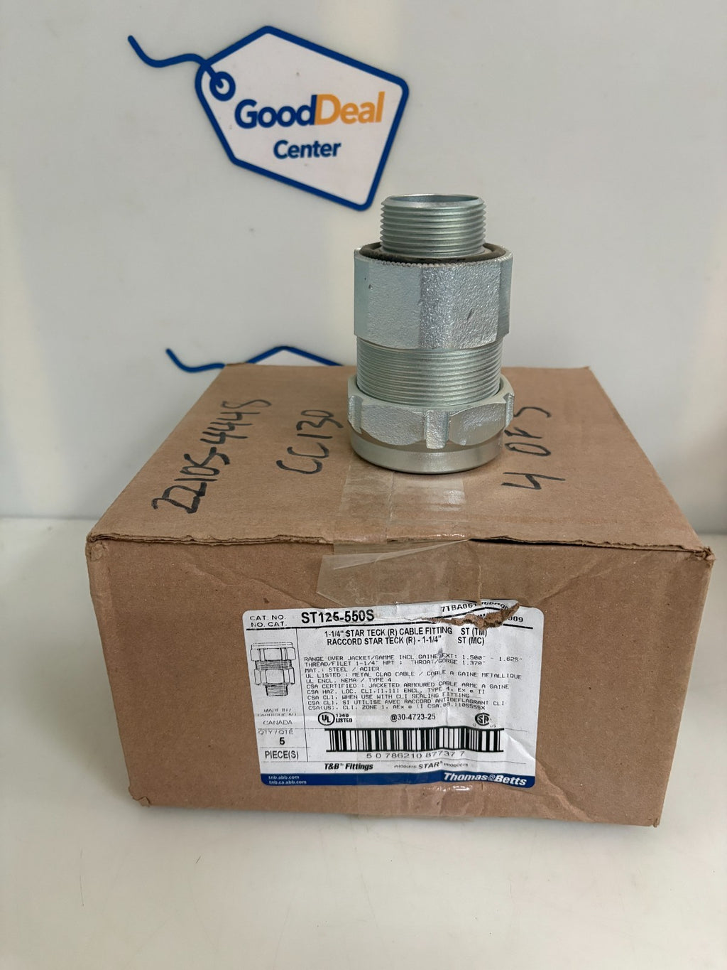ABB THOMAS & BETTS 1 1/4" STAR TECK CABLE FITTING ST125-550S 5 PER BOX0