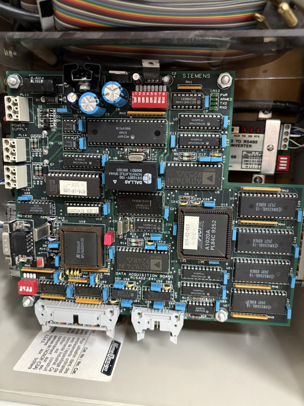 SIEMENS AC DRIVES DATA ACQUISITION BOARD COMPLETE WITH CABLES, POWER CORD