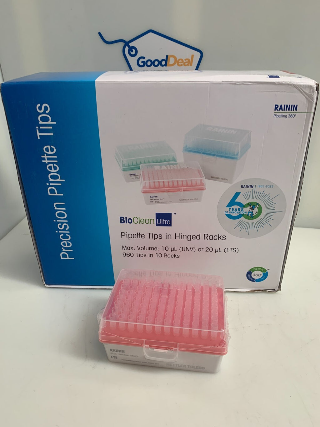 METTLER TOLEDO RAININ Bio Clean Ultra Pipette Tips Hinged 20 ul 10 racks of 96