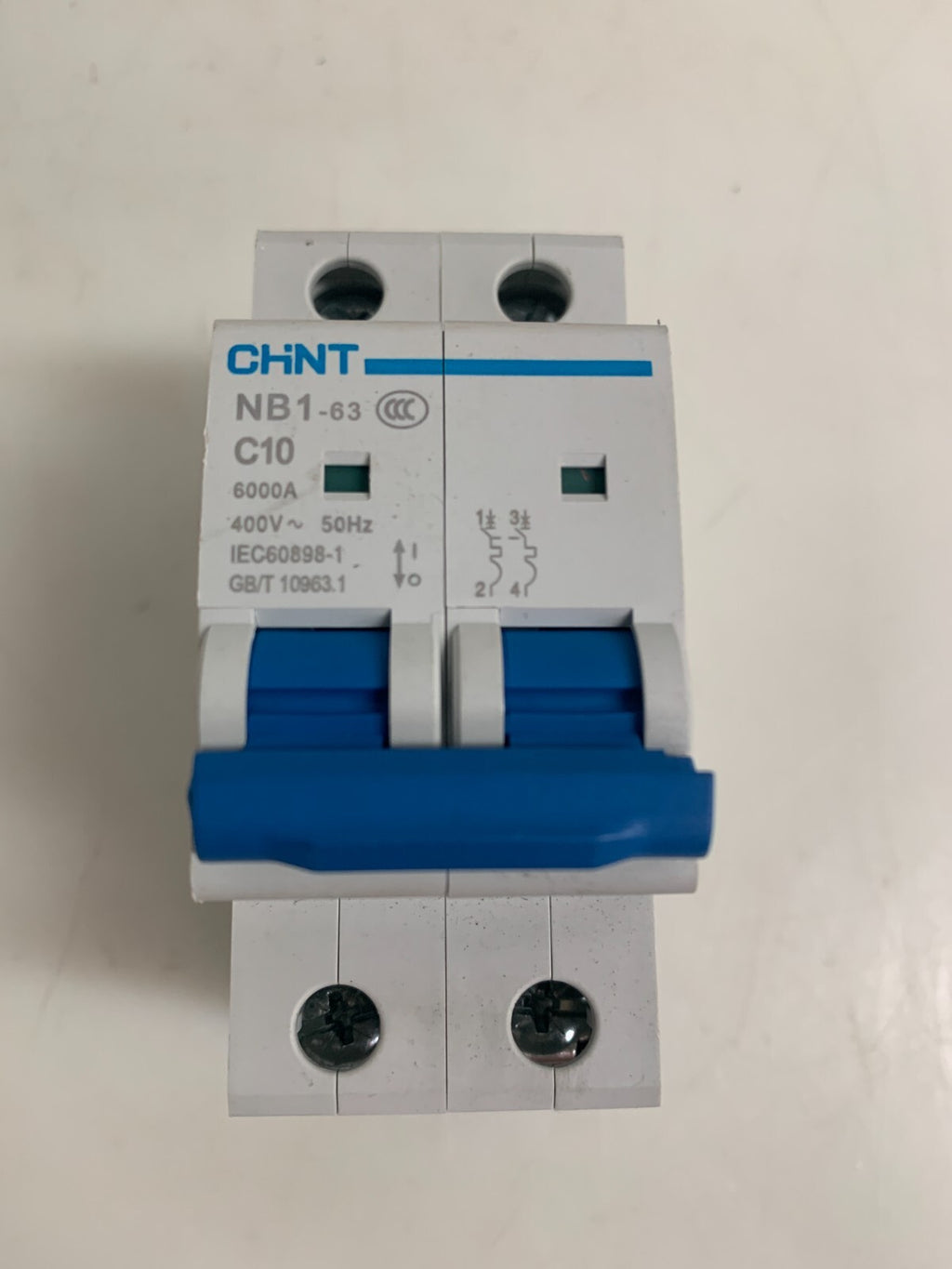 LOT OF 2  CHINT 2 POLE CIRCUIT BREAKER NB1-63 C101