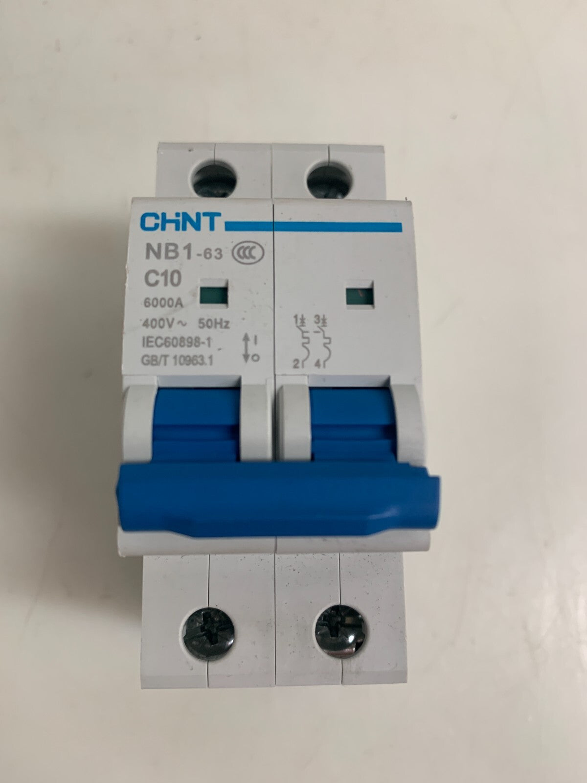 LOT OF 2  CHINT 2 POLE CIRCUIT BREAKER NB1-63 C101