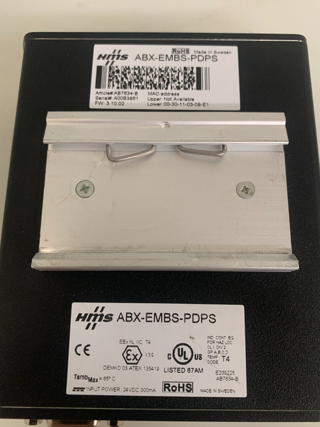 ANYBUS HMS X-GATEWAY ABS-EMBS-PDPS PROTOCOL CONVERTER NO CABLE #AB7634-B2