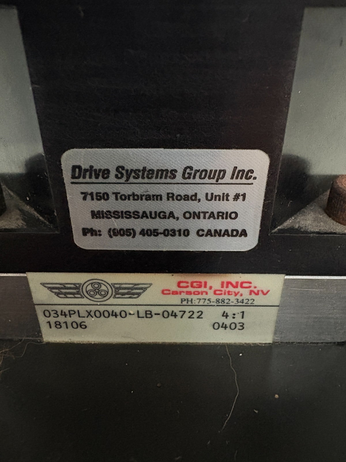 CGI GEAR BOX 034PLX0040-LB-047221