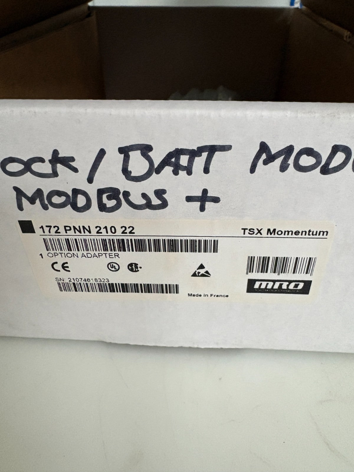 SCHNEIDER MODICON TSX MOMENTUM OPTION ADAPTER 172 PNN 210 222