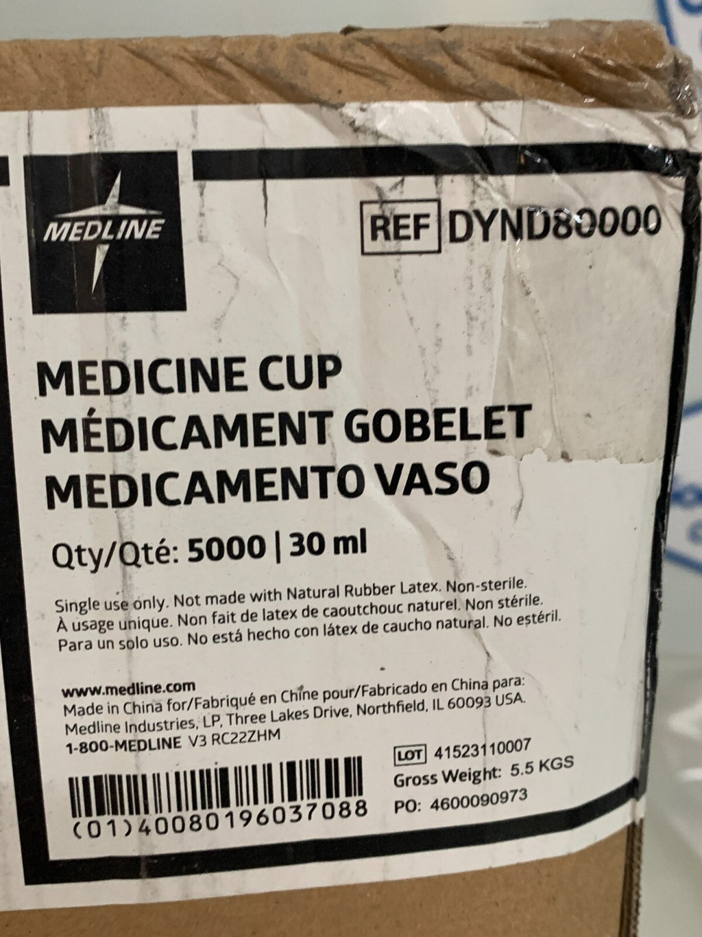 Medline 30ML Graduate Medecine Cup Case of 5000 DYND80000