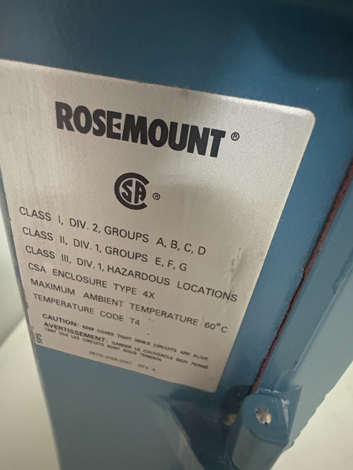 ROSEMOUNT SMART FAMILY MAGNETIC FLOW TRANSMITTER 8712C R12N51