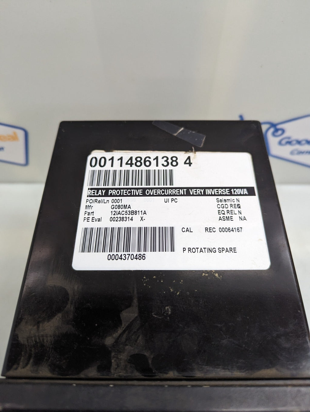 GE 12IAC53B811A Time Overcurrent Relay 1.5-12.0A