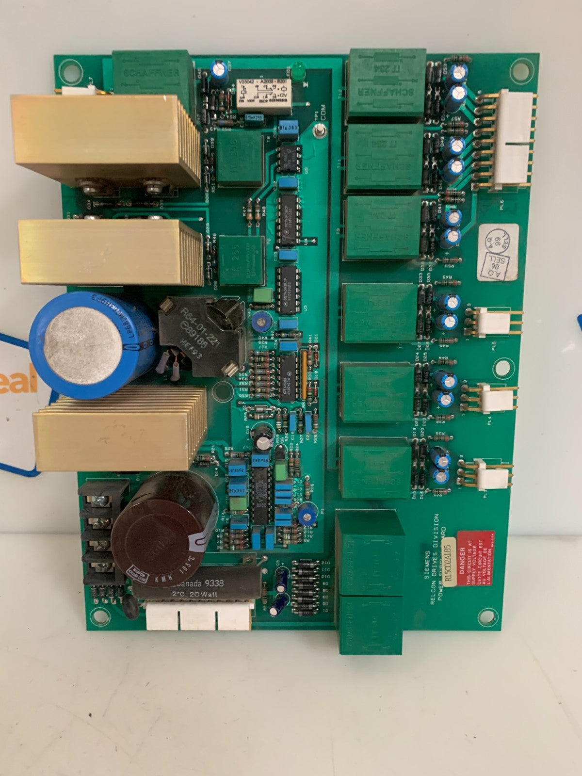 SIEMENS RELCON DRIVES POWER SUPPLY BOARD R1500 2 A185