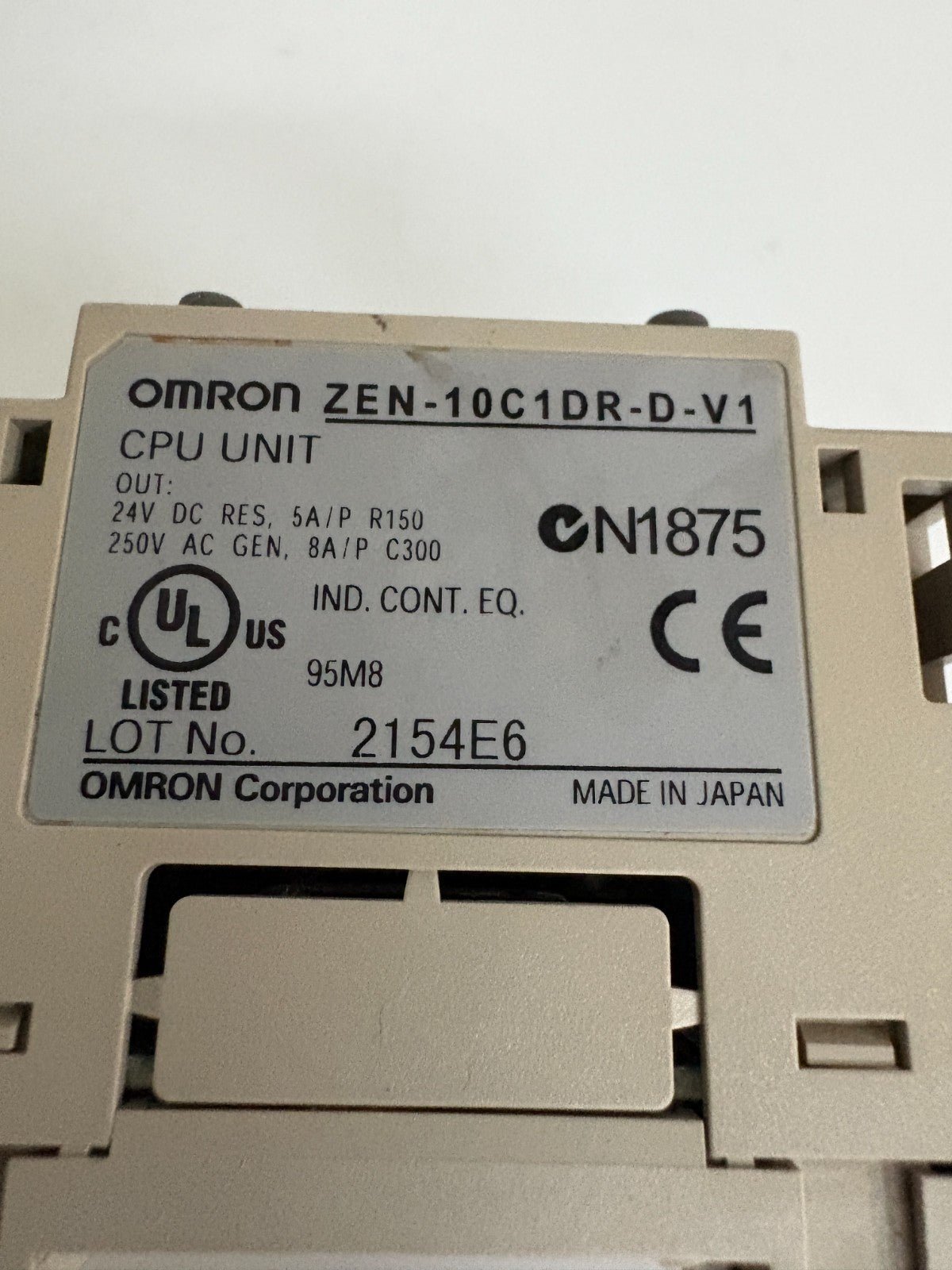 OMRON CPU UNIT ZEN-10C1DR-D-V12