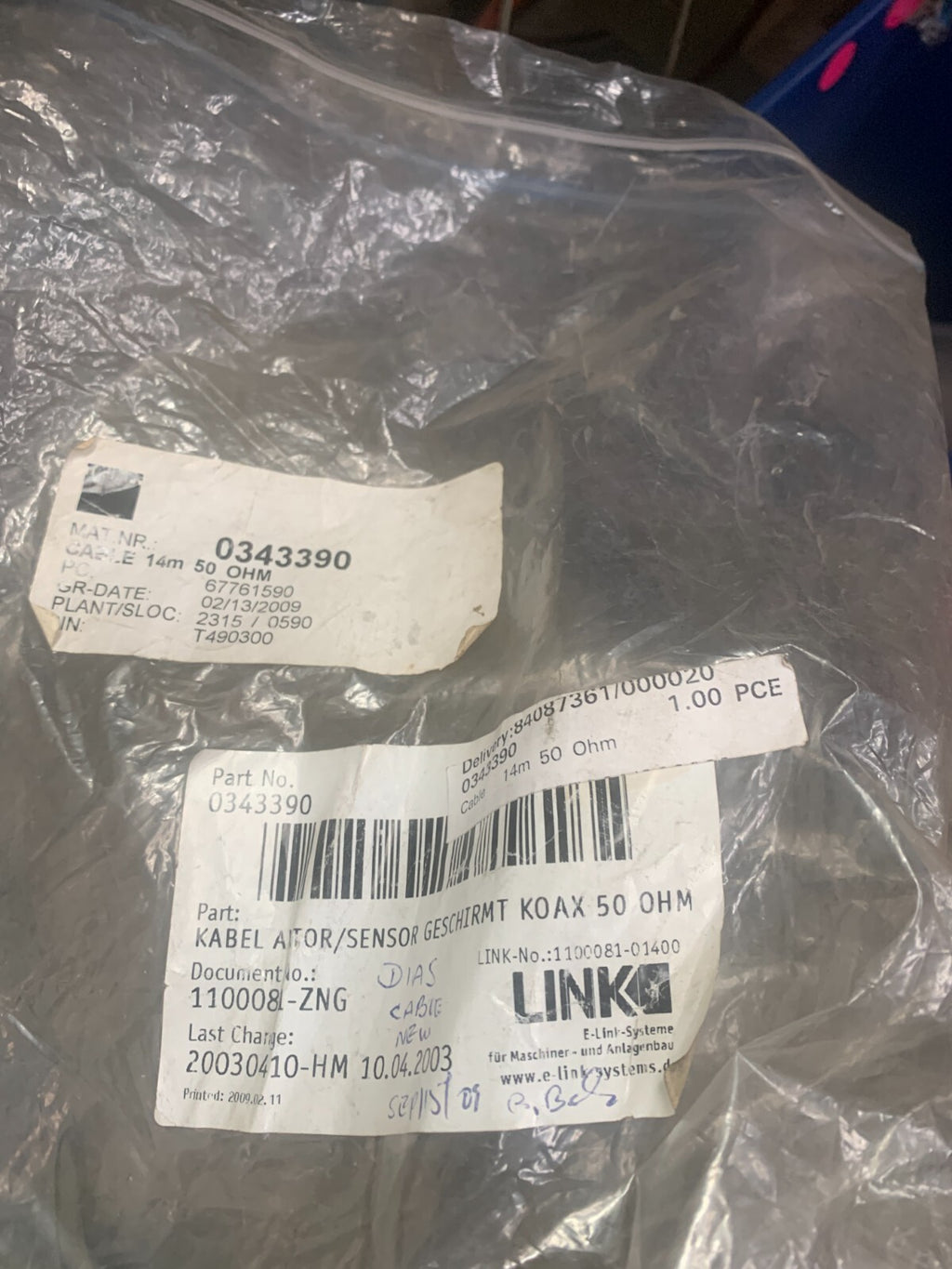 TRUMPF / Link 343390  Sensor Cable