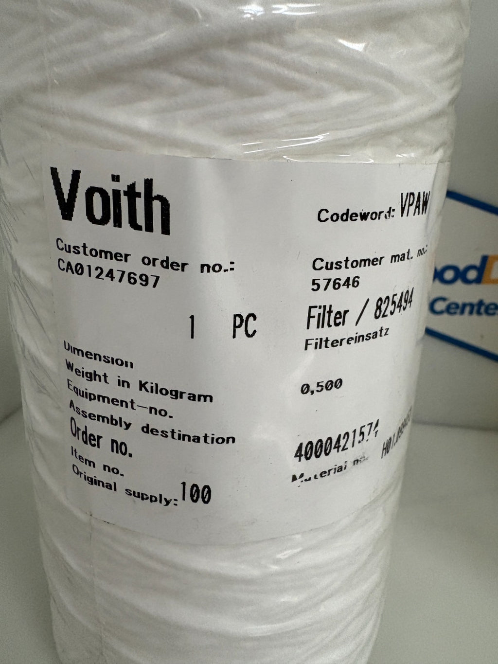 LOT OF 3 VOITH FILTER ELEMENT TRM SQUIRT 825494 H01099453