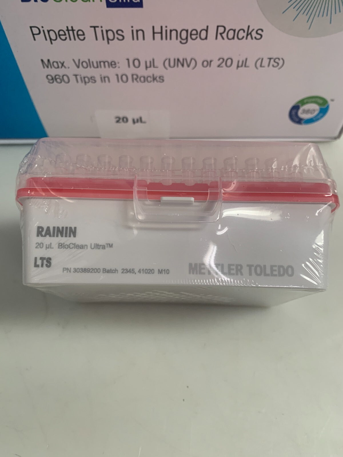 Lot of 10 racks of 96 units Mettler Toledo Rainin Bio Clean Ultra 20uL 3389200