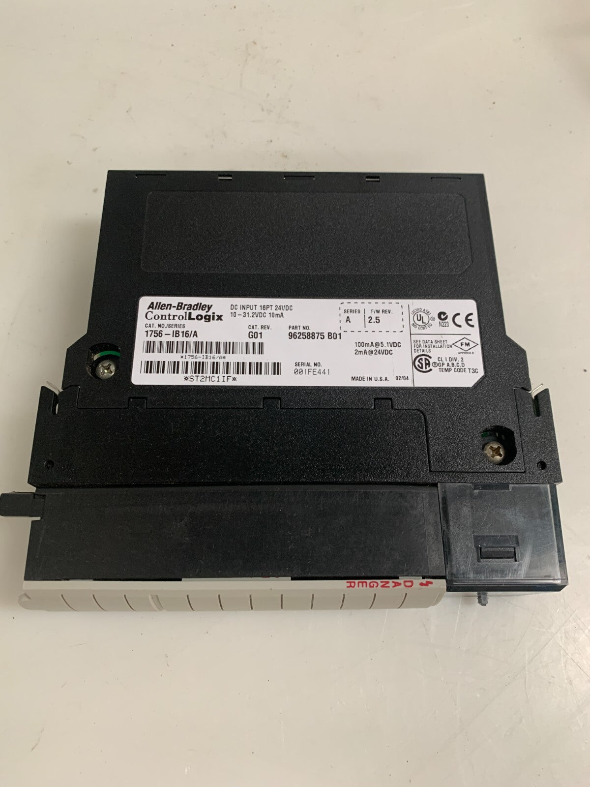 ALLEN BRADLEY CONTROL LOGIX INPUT MODULE 1756-IB161 SERIE A