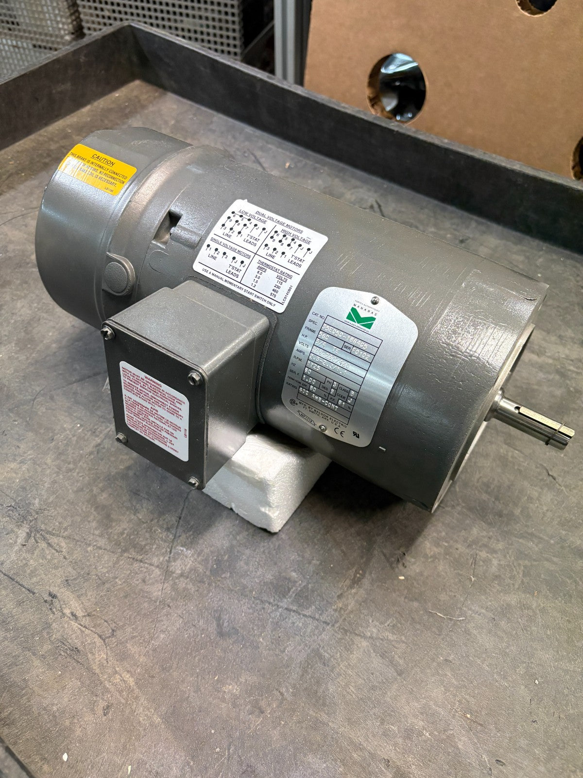 BALDOR DOOR & GATE BRAKE MOTOR 3/4 HP SPEC 35E050-1864G5