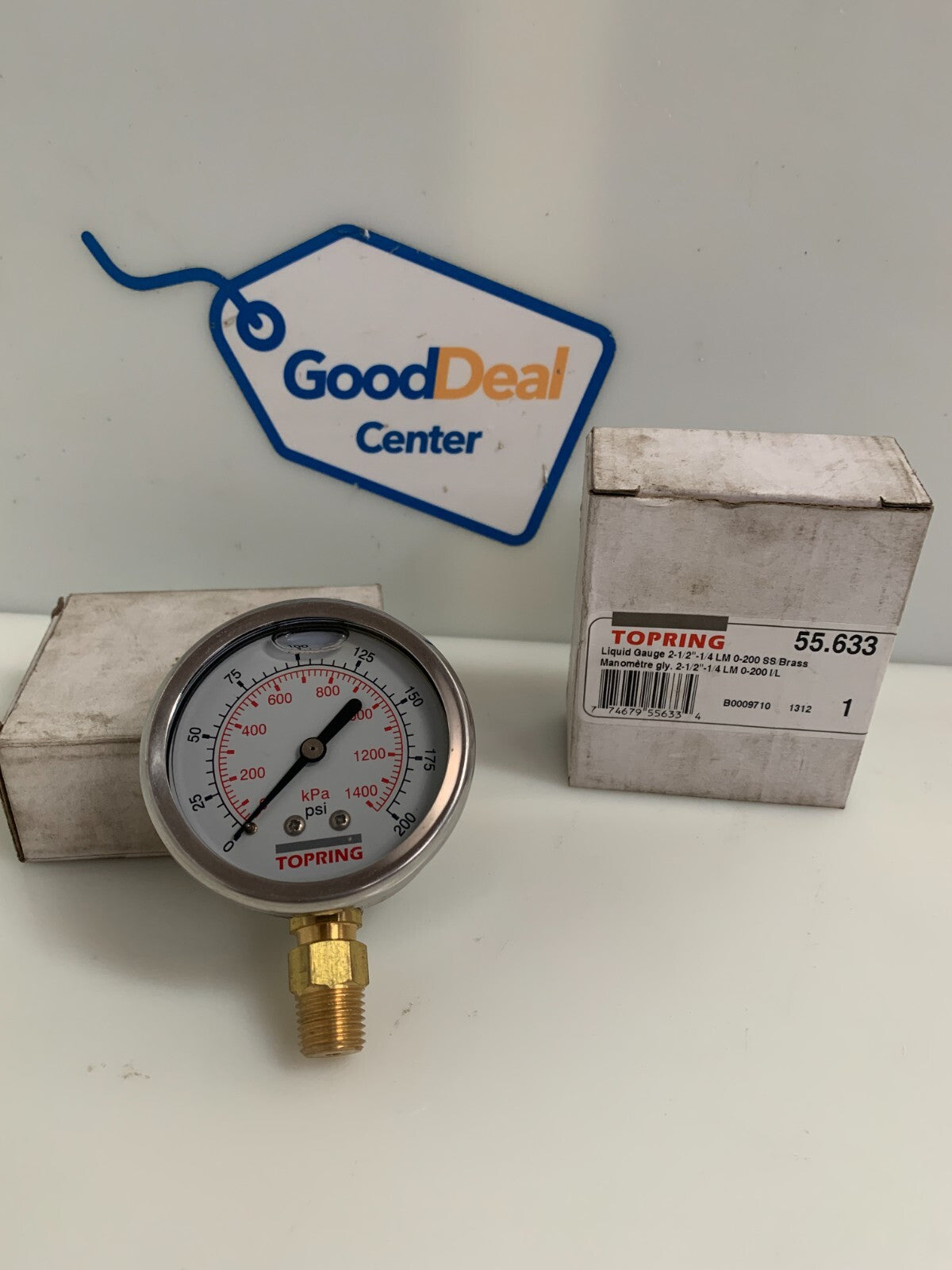 LOT OF 2 TOPRING 0-200 LIQUID GAUGE 55-633