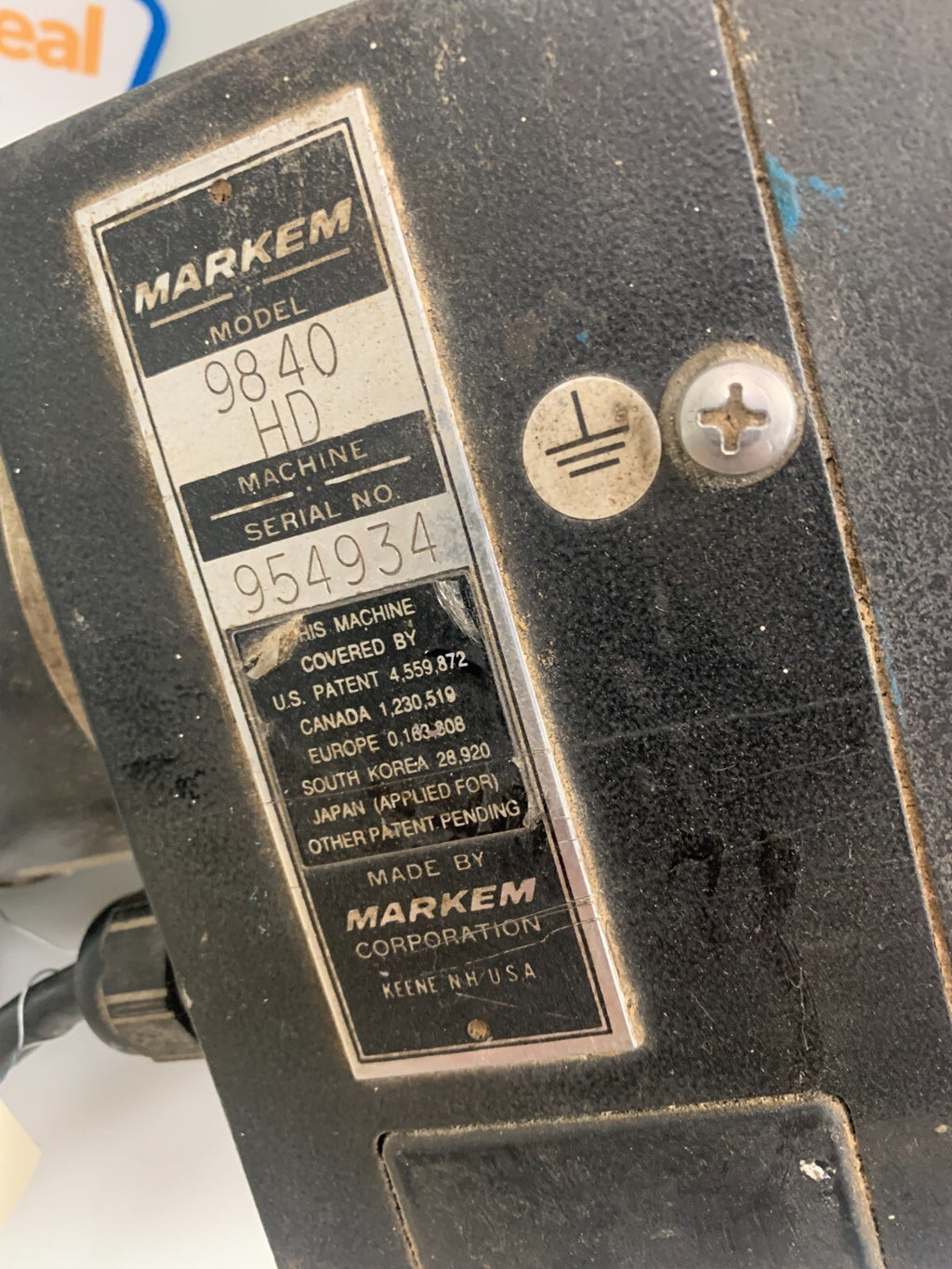 MARKEM 9840 HD Rotary Printer Head Coder with ME3509177E Servo Motor AS IS