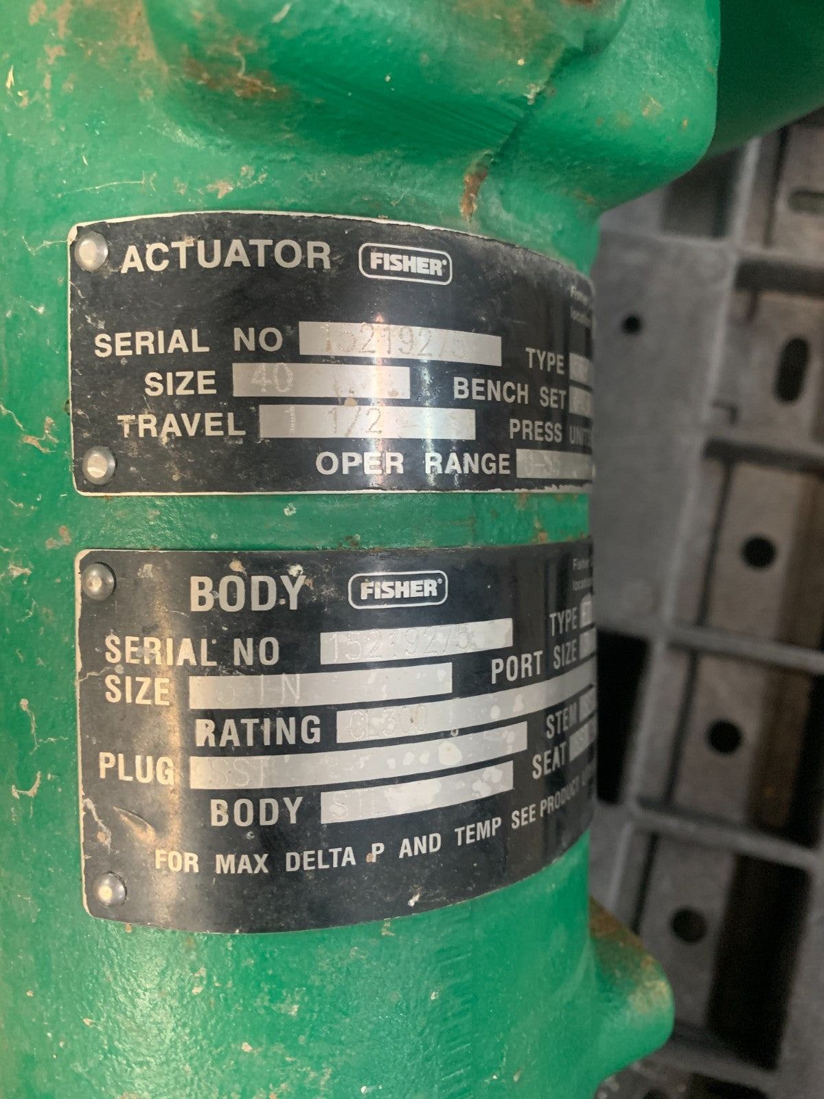 FISHER CONTROLS VALVE TYPE 6671