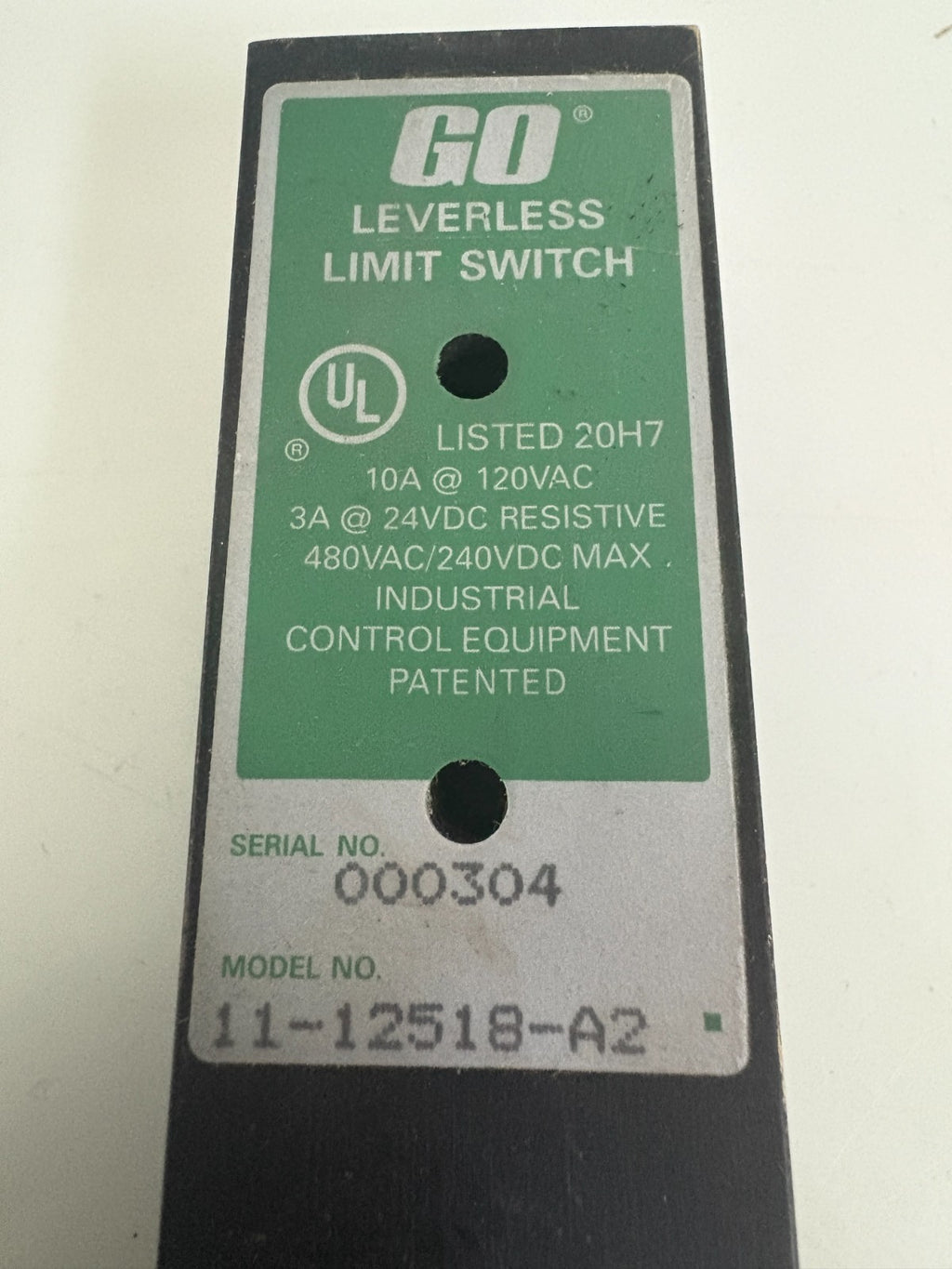 GO. LEVERLESS LIMIT SWITCH #11-12518-A2