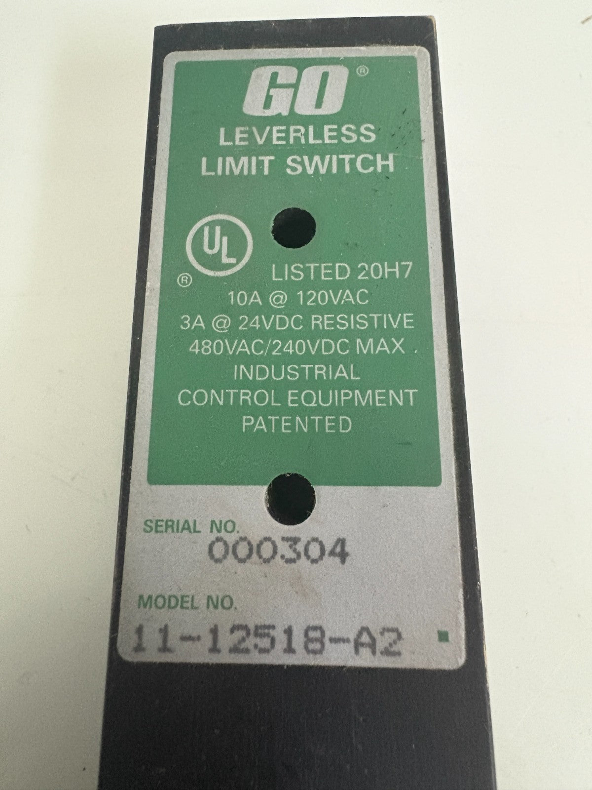 GO. LEVERLESS LIMIT SWITCH #11-12518-A2