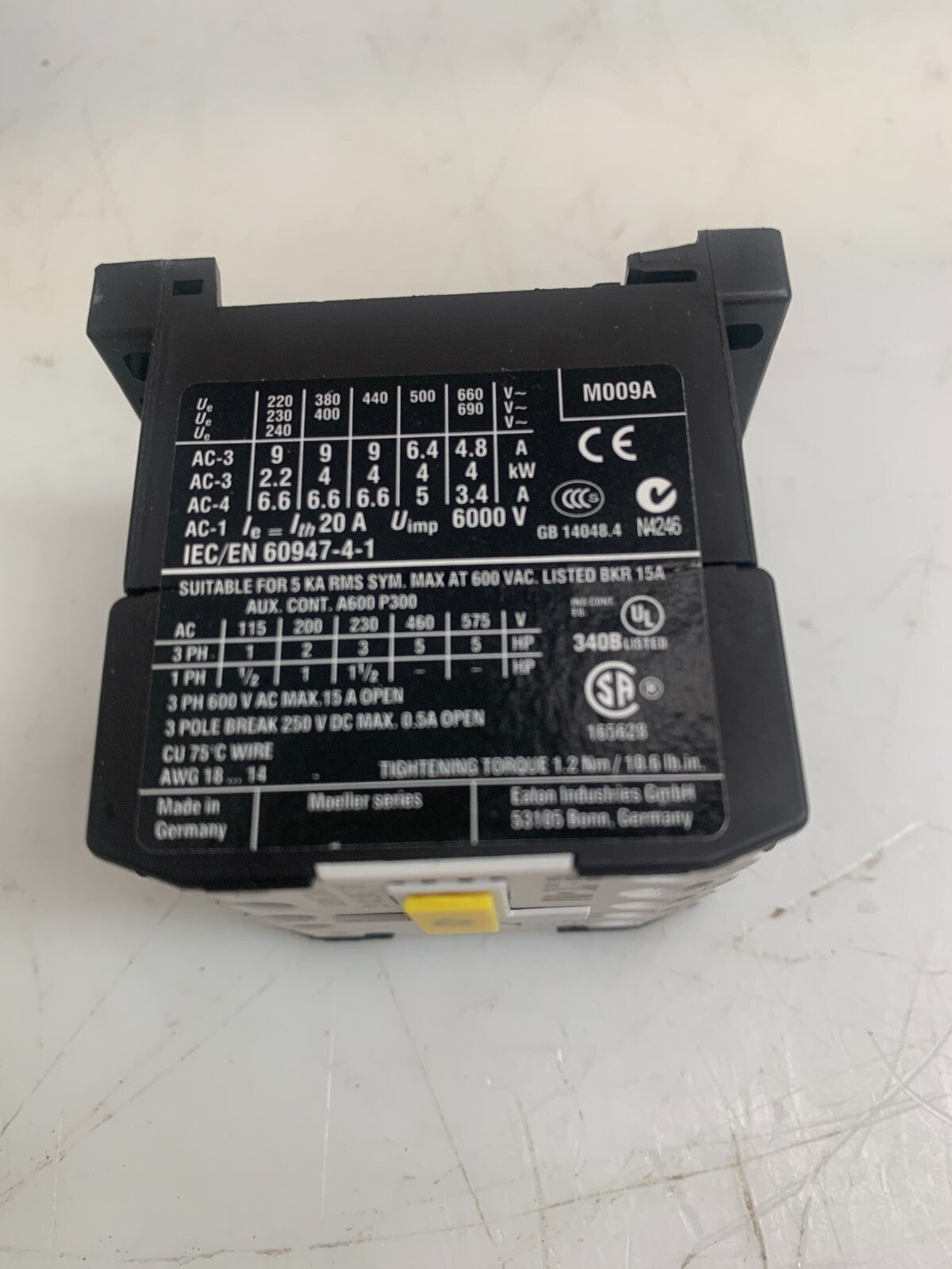 EATON / MOELLER  DILEM-01-G  Contactor  XTMC9A01  010343 (Lot of 2)