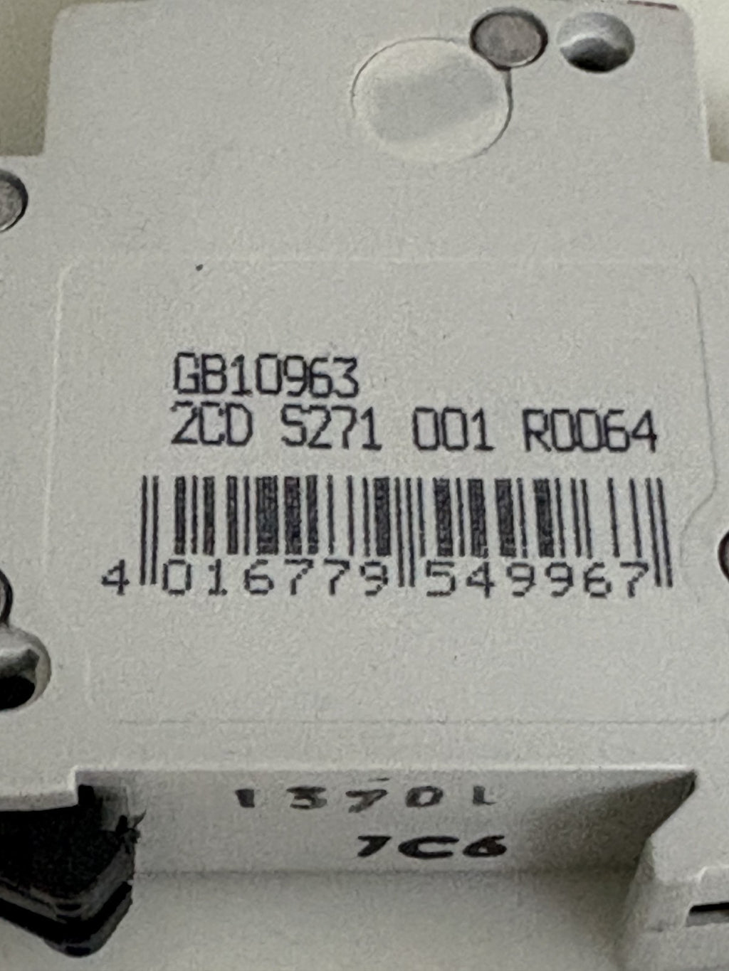 LOT OF 4 ABB CIRCUIT BREAKER SZCA M C6 2CD S271 001 R0064