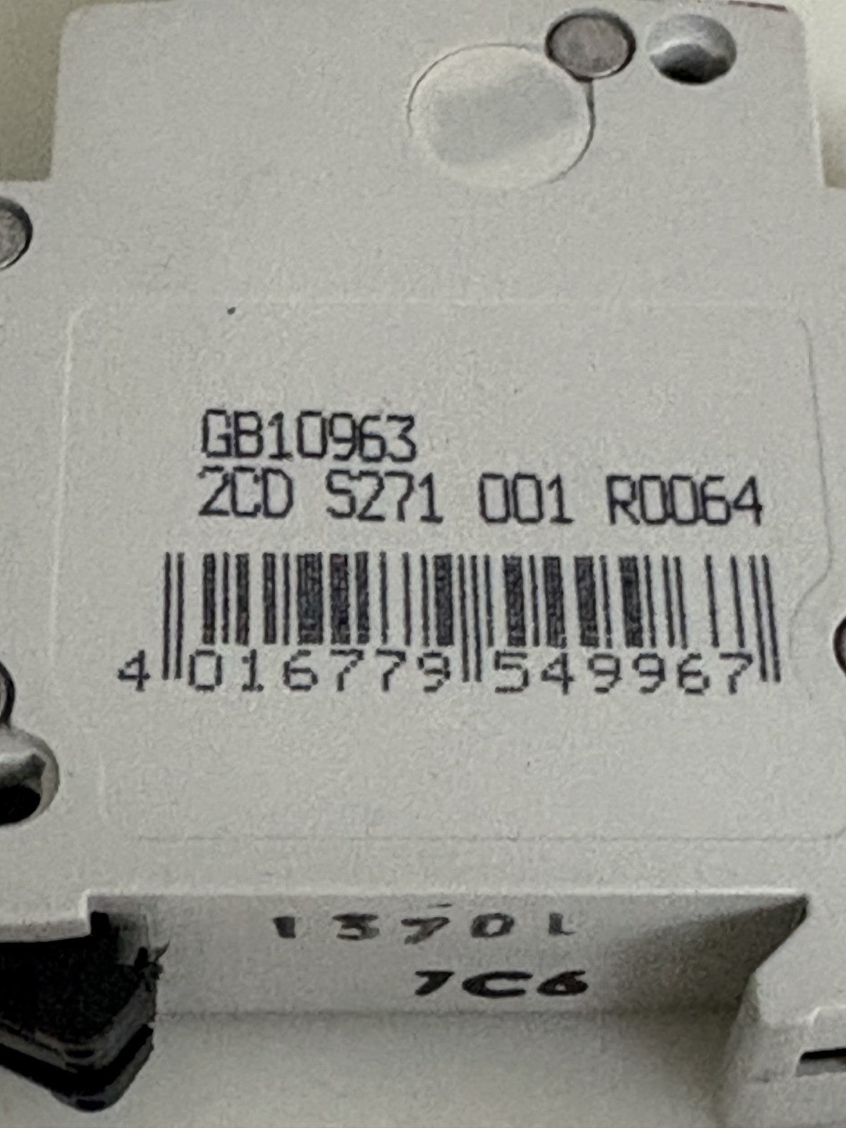 LOT OF 4 ABB CIRCUIT BREAKER SZCA M C6 2CD S271 001 R0064