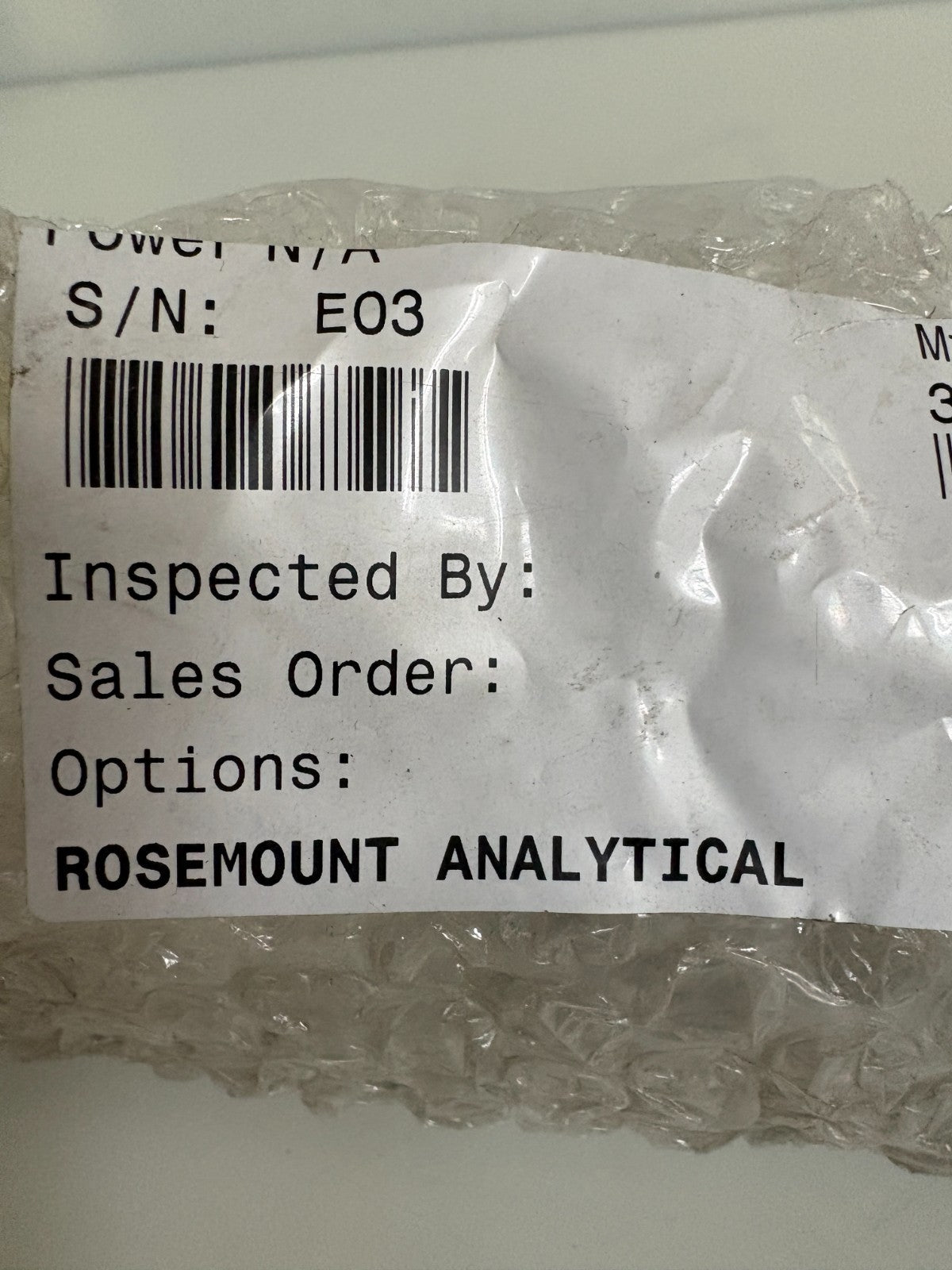 ROSEMOUNT ANALYTICAL SUB ASSY PACKING ADAPTER 4.55" SST