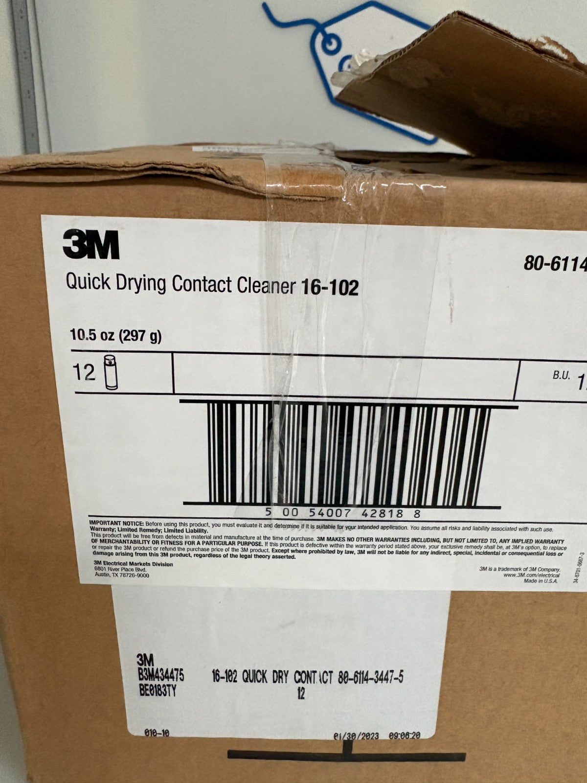 3M QUICK DRYING CONTACT CLEANER #16-102 12 X 10.5 OZ PER CASE3