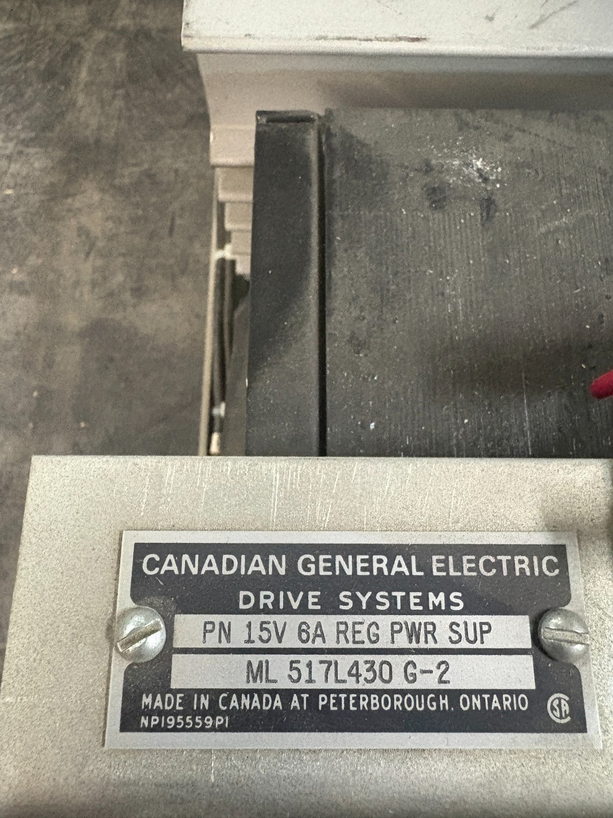 GENERAL ELECTRIC DRIVE SYSTEMS 15Y 6A REG PWR SUP ML 517L430 G-2