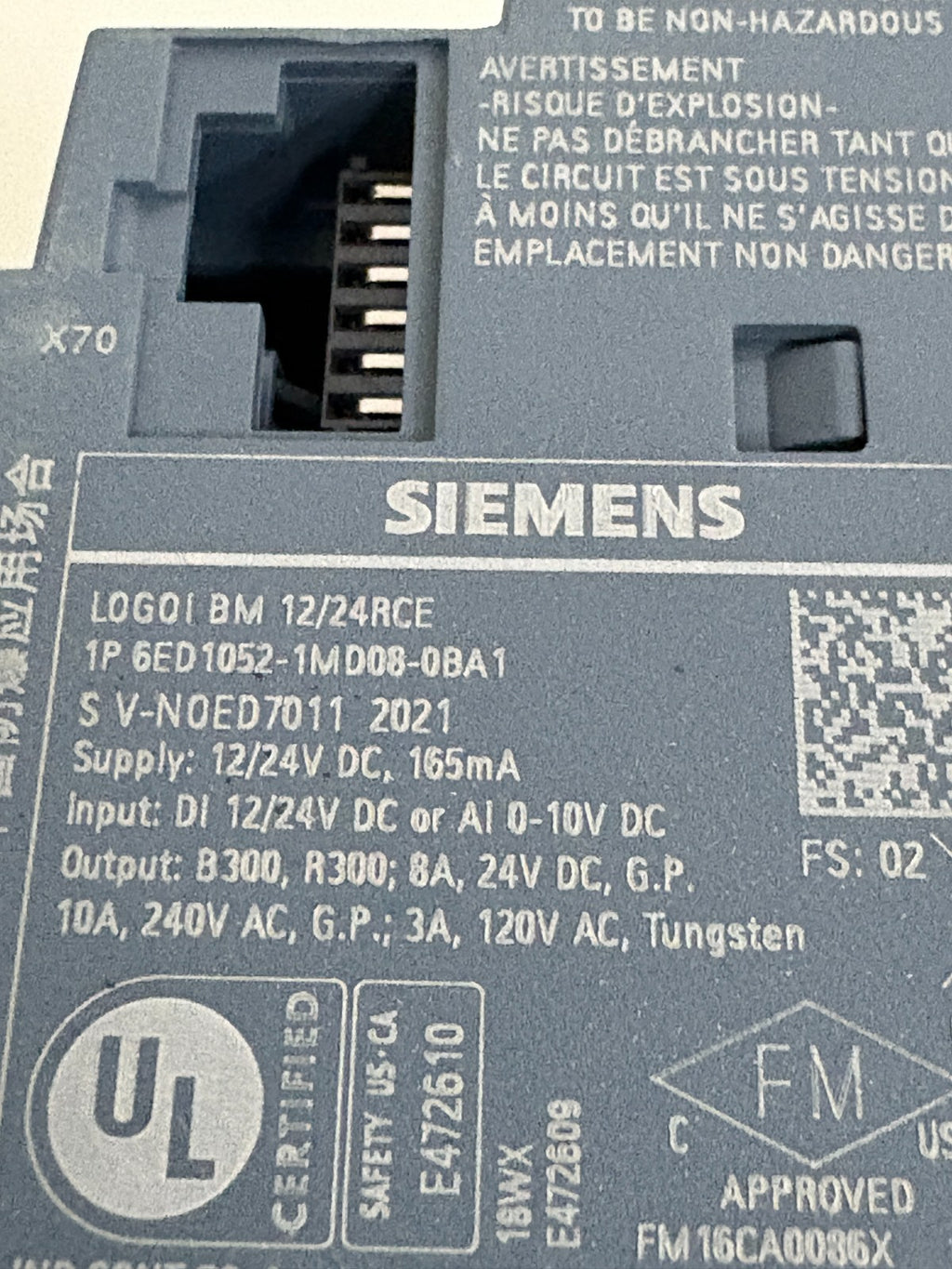 SIEMENS LOGO PLC 6ED 1052-1MD08-0BA1