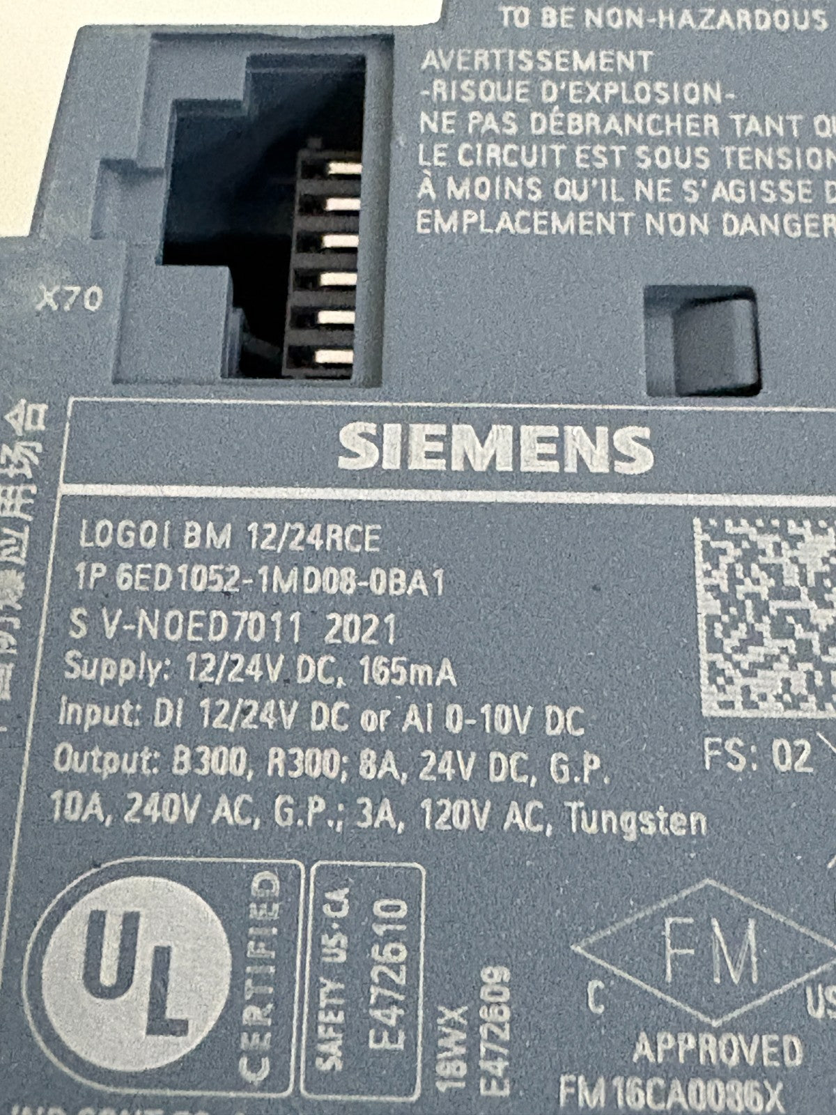 SIEMENS LOGO PLC 6ED 1052-1MD08-0BA1