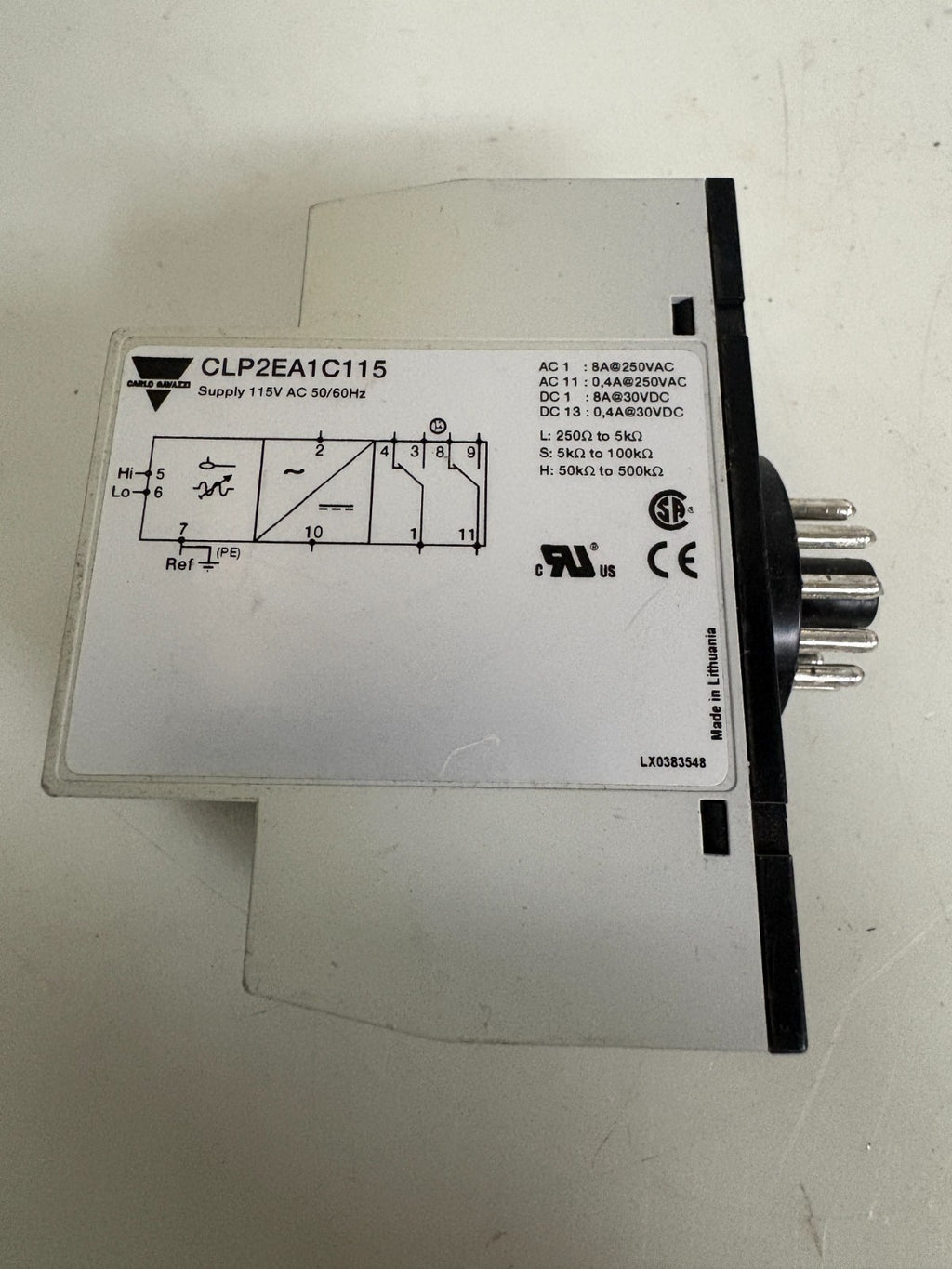 CARLO GAVAZZI CONDUCTIVE LEVEL CONTROLLER CLP2EA1C115