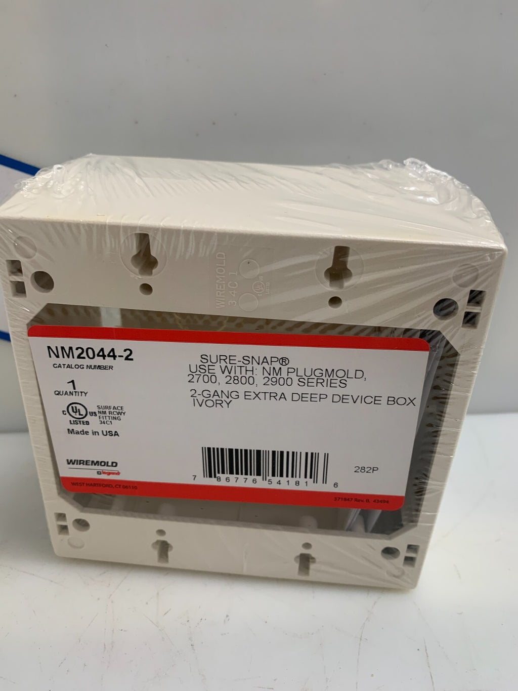 Legrand Wiremold Sure-Snap NM2044-2 Extra Deep Device Box of 5