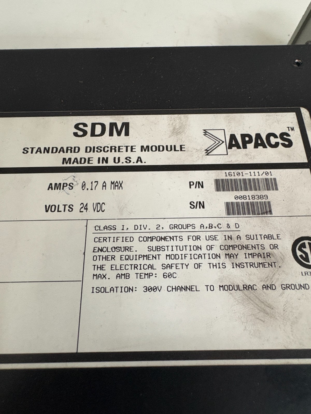 SIEMENS MOORE STANDARD DISCRETE MODULE 395DMO24DCBAN