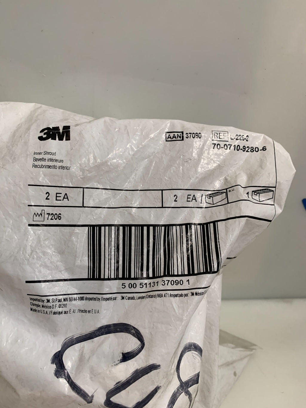 3M INNERSHROUD 2/PACK WHITE L-226-2