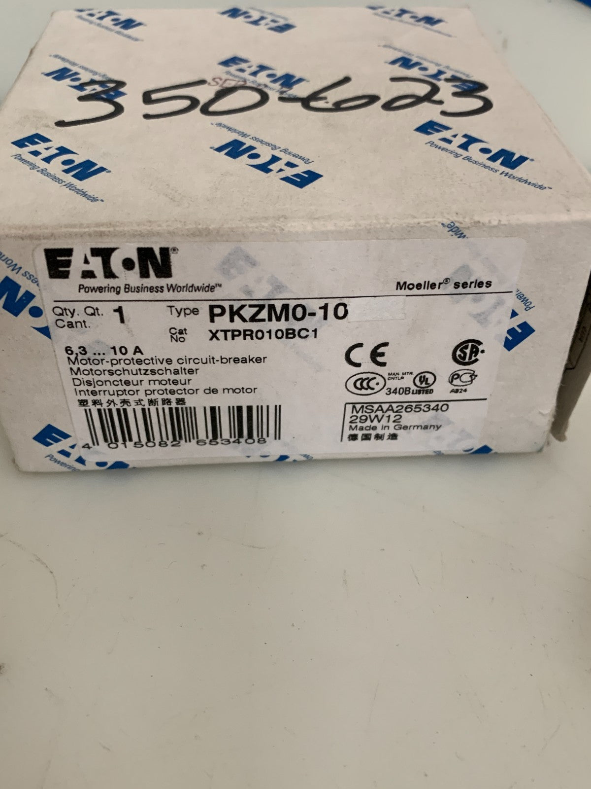 EATON PROTECTIVE CIRCUIT BREAKER PKZMO-103