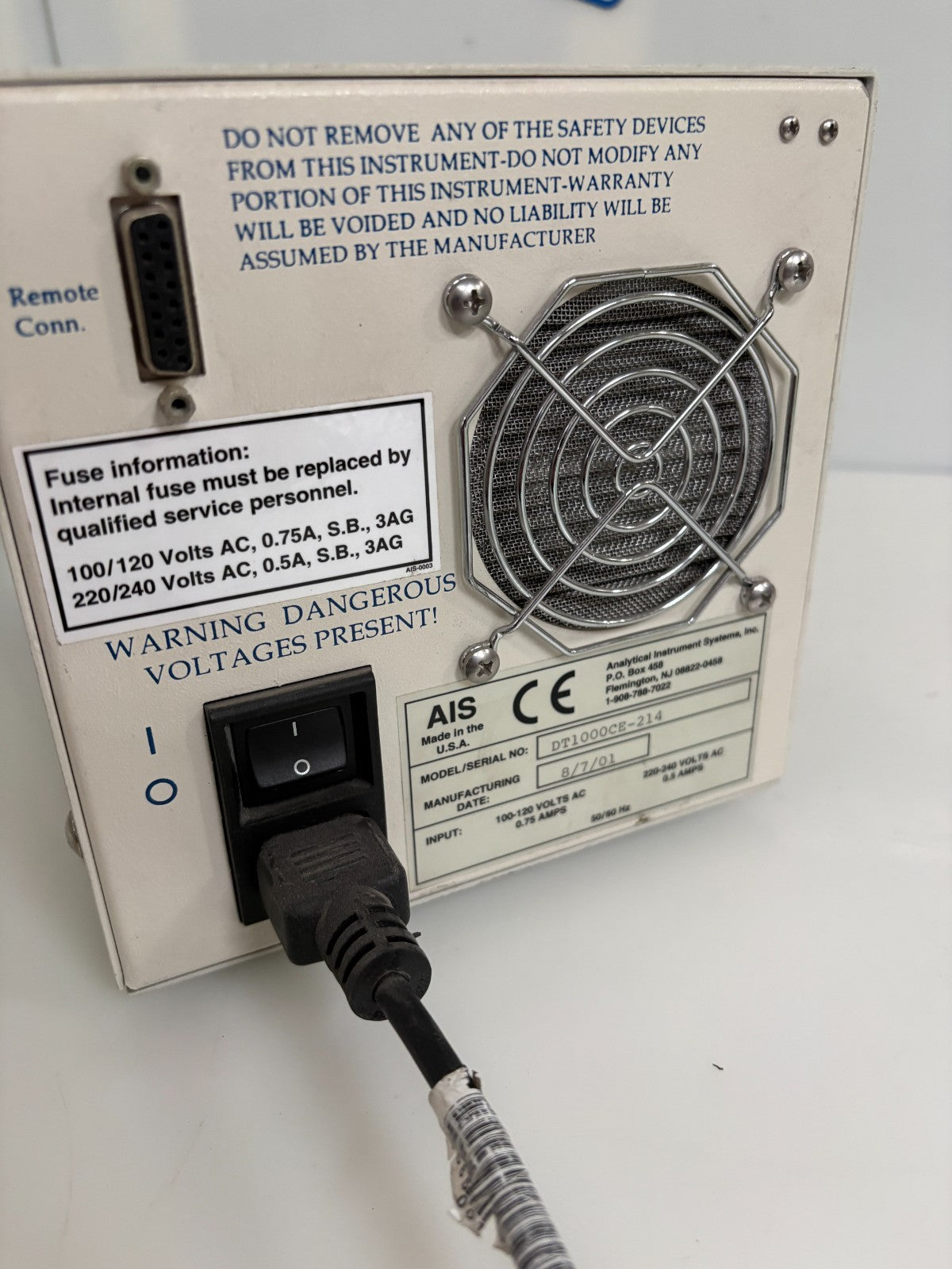 ANALYTICAL INSTRUMENTS UV/VIS LIGHT SOURCE DT 1000CE-214
