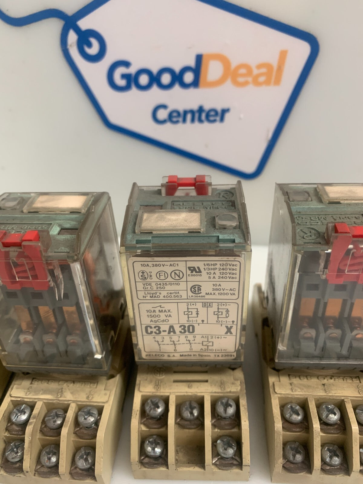 RELECO / TURK  Relay w/Base   C3-A30X  (Lot of 6)