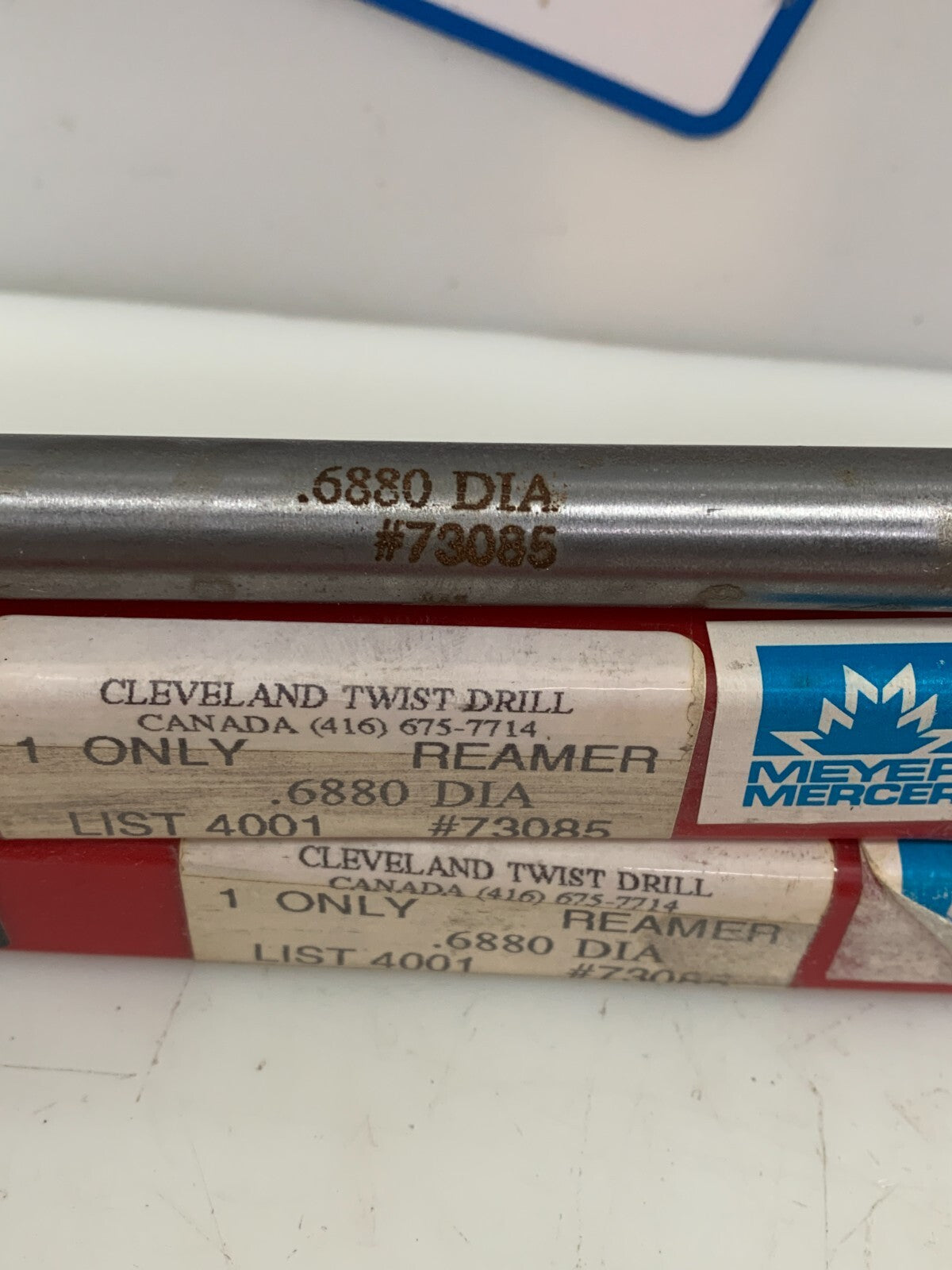 CLEVELAND REAMER STRAIGHT FLUTE MIX LOT 1 X .560 DIA C 27228 #92473-1 2X .68803