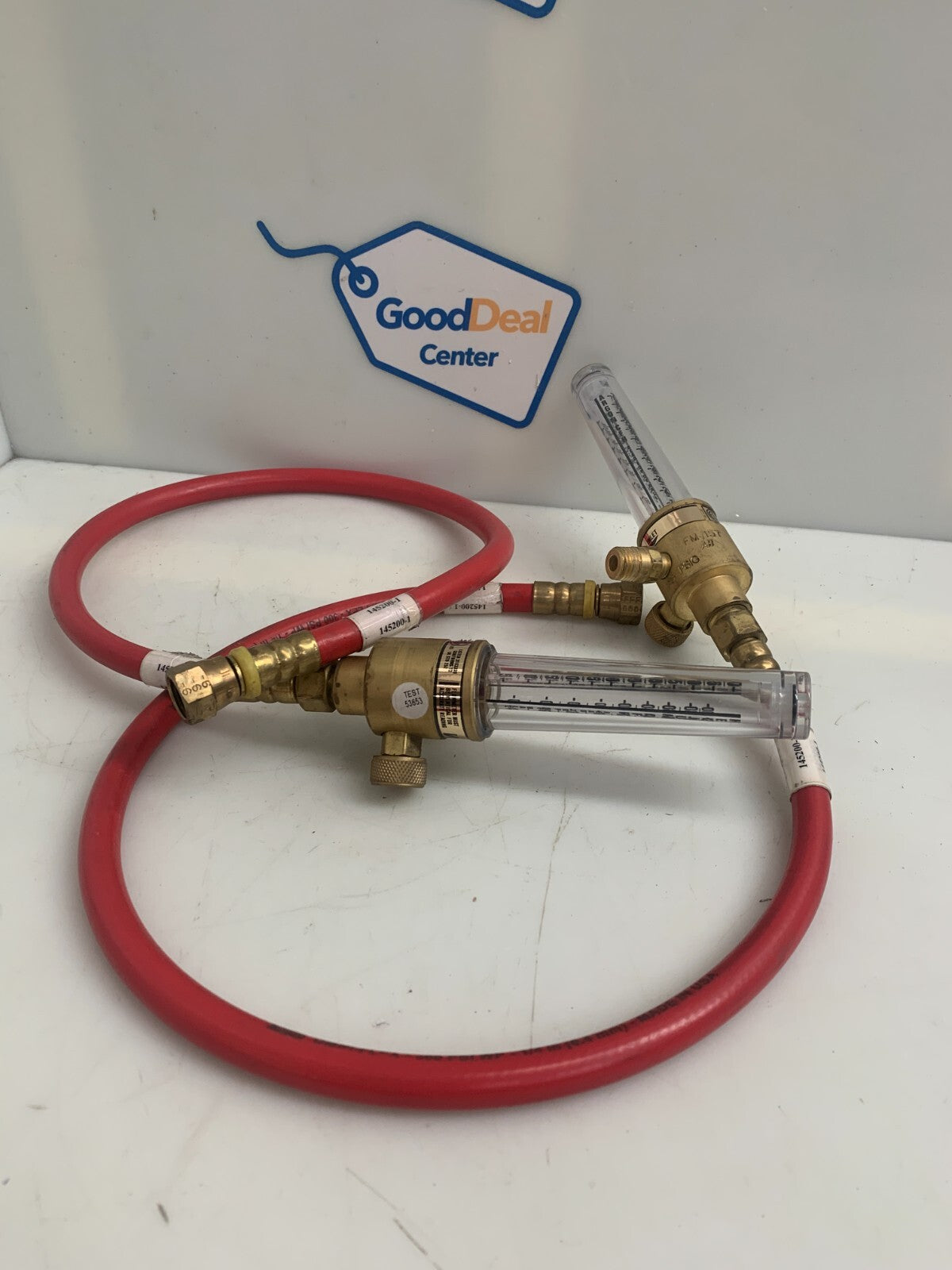 Lot of 2 Victor FM157 AB Flow Meter 25Psig w/hose