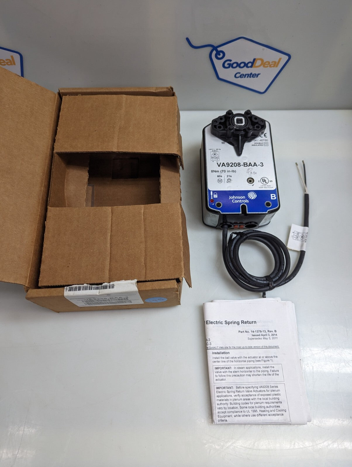 Johnson Controls VA9208-BAA-3 Electric Actuator
