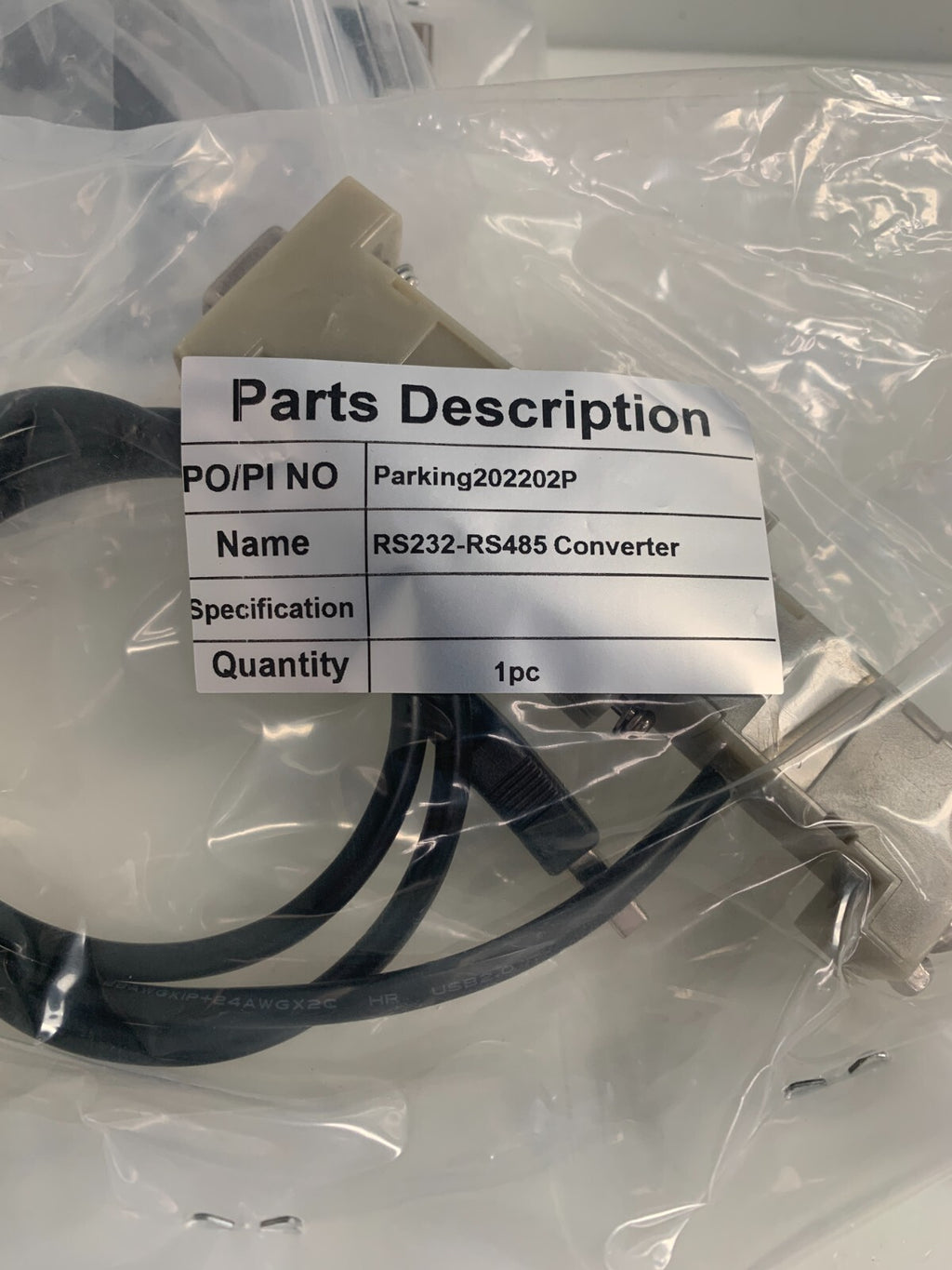 LOT OF 5 ARRESTER RS-232- RS485 CONVERTER CONNECTOR CABLE