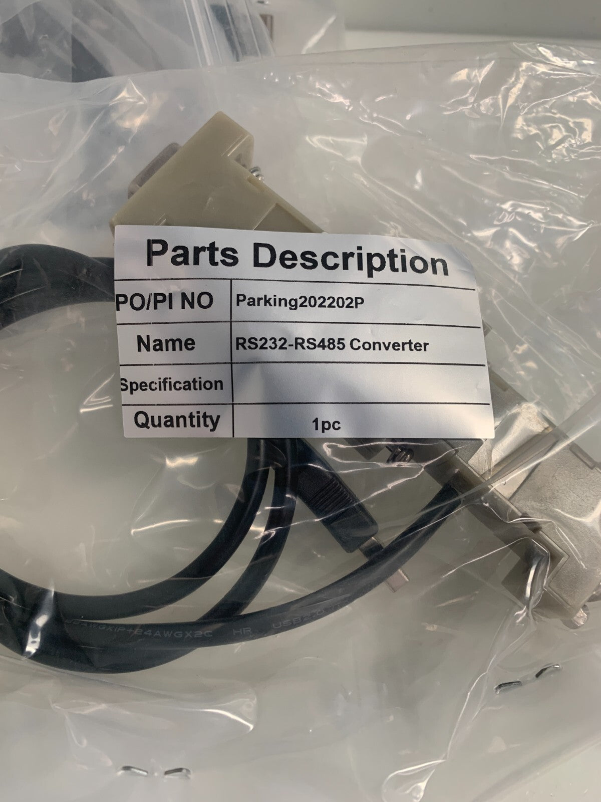 LOT OF 5 ARRESTER RS-232- RS485 CONVERTER CONNECTOR CABLE