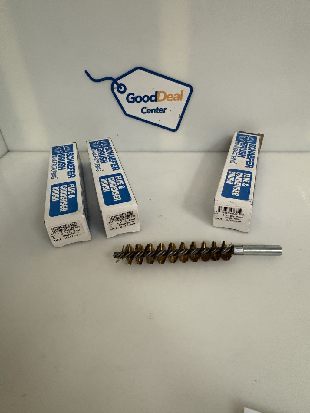 LOT OF 3 SCHAEFER BRUSH FLUE & CONDENSER BRUSH 3/4" SINGLE SPIRAL