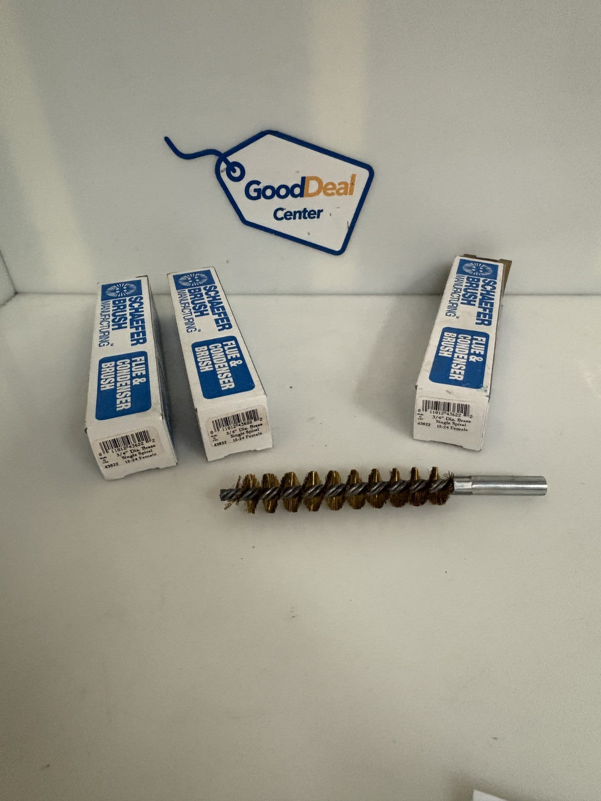 LOT OF 3 SCHAEFER BRUSH FLUE & CONDENSER BRUSH 3/4" SINGLE SPIRAL