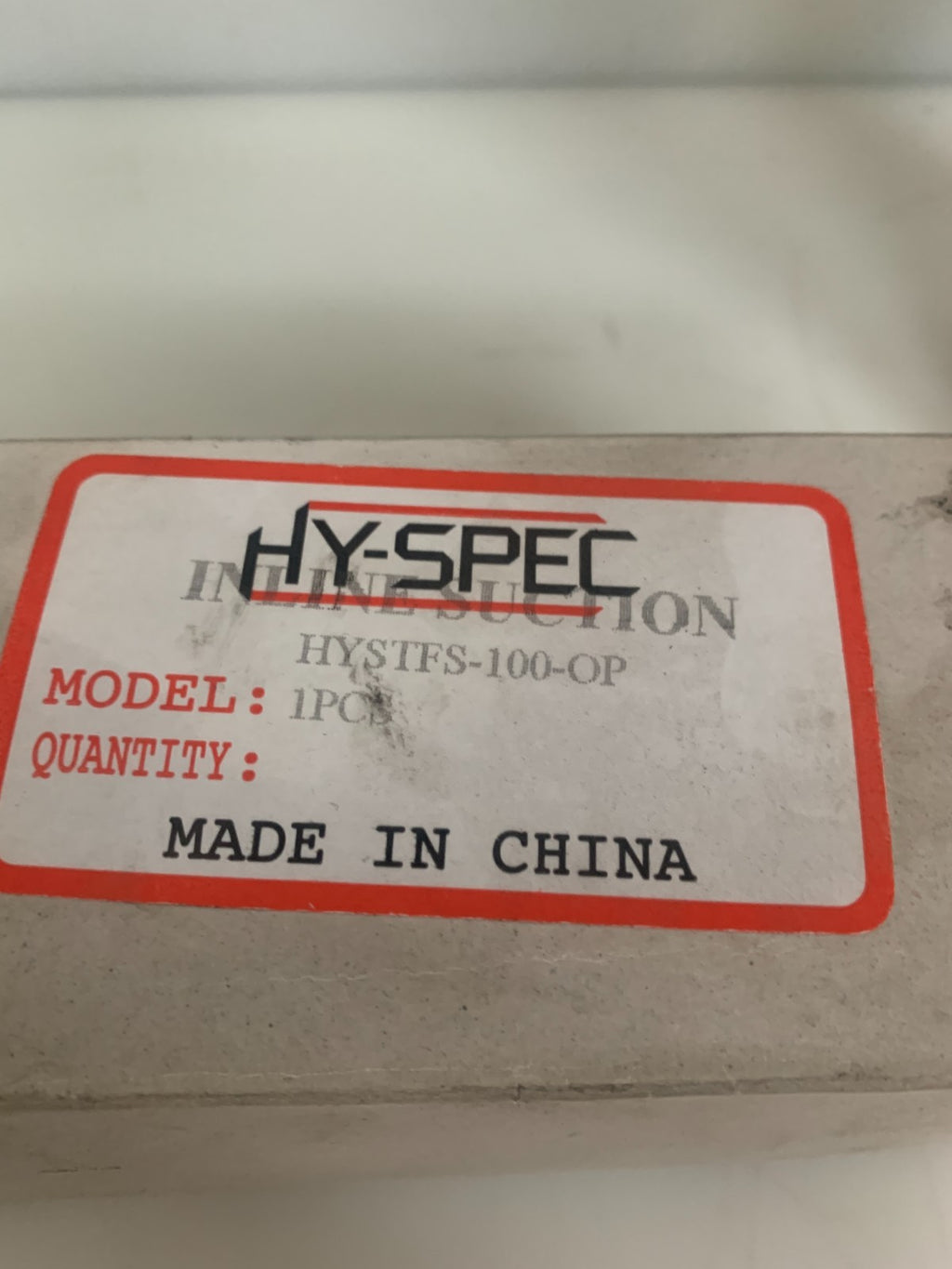 HYSPEC INLINE SUCTION FILTER HYSTFS-100-0P