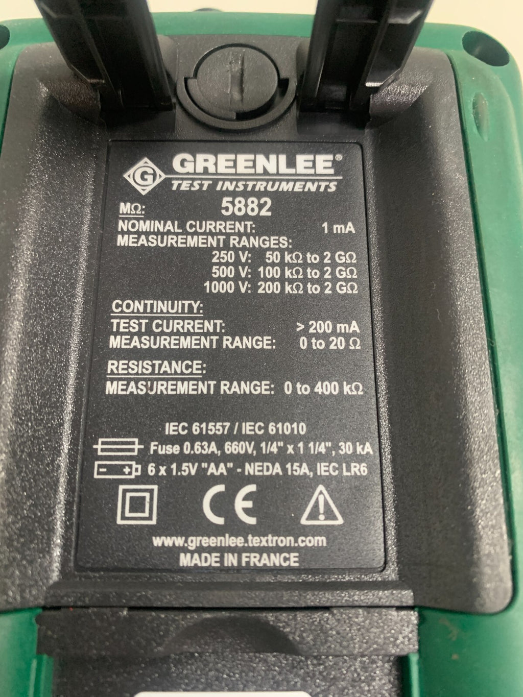 GREENLEE 250/500/1000V DIGITAL ANALOG MEGOHMMETER #5882