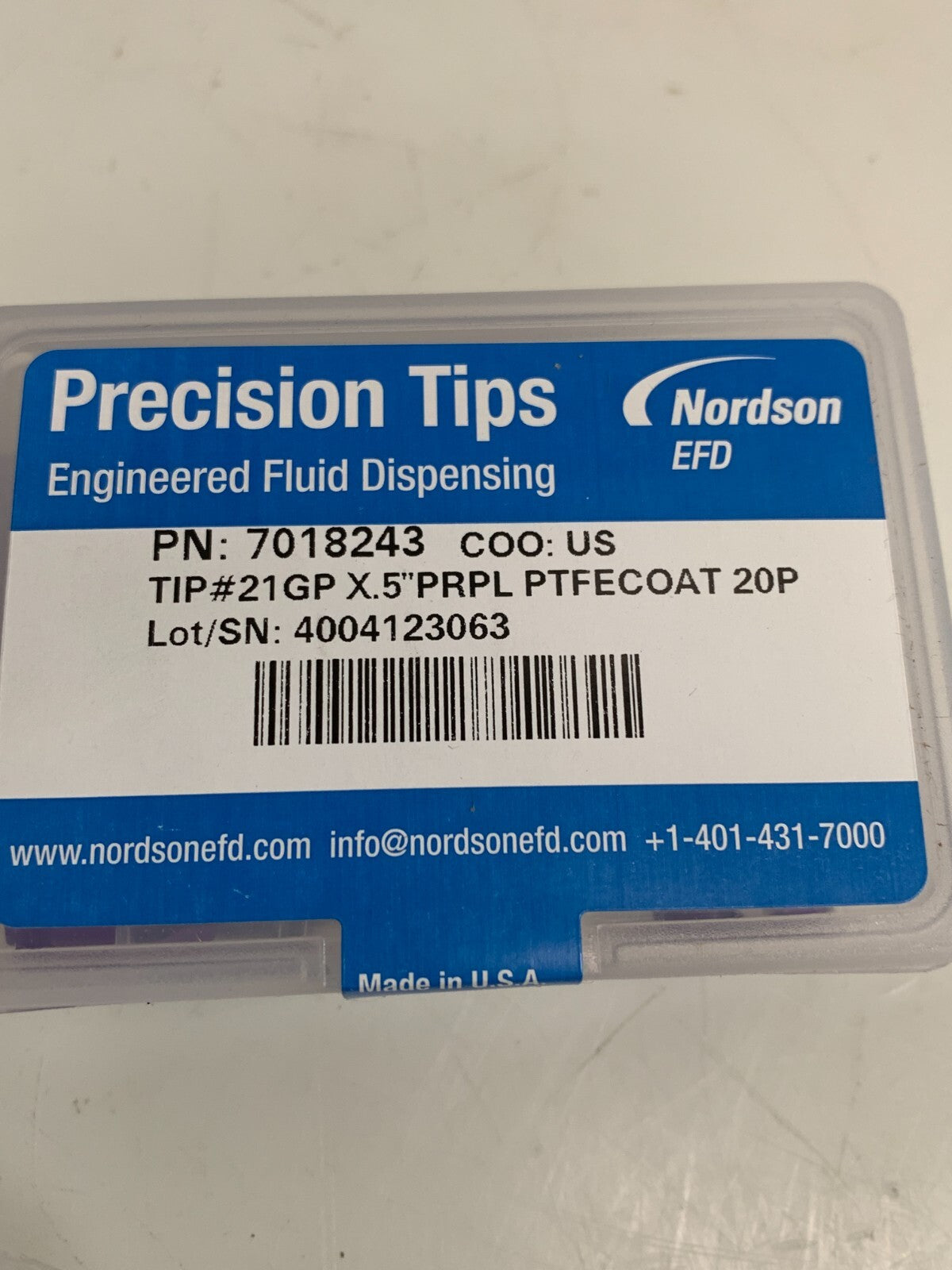 Lot of 15 boxes of NORDSON EFD Precision Tips 7018243 (Box of 20)