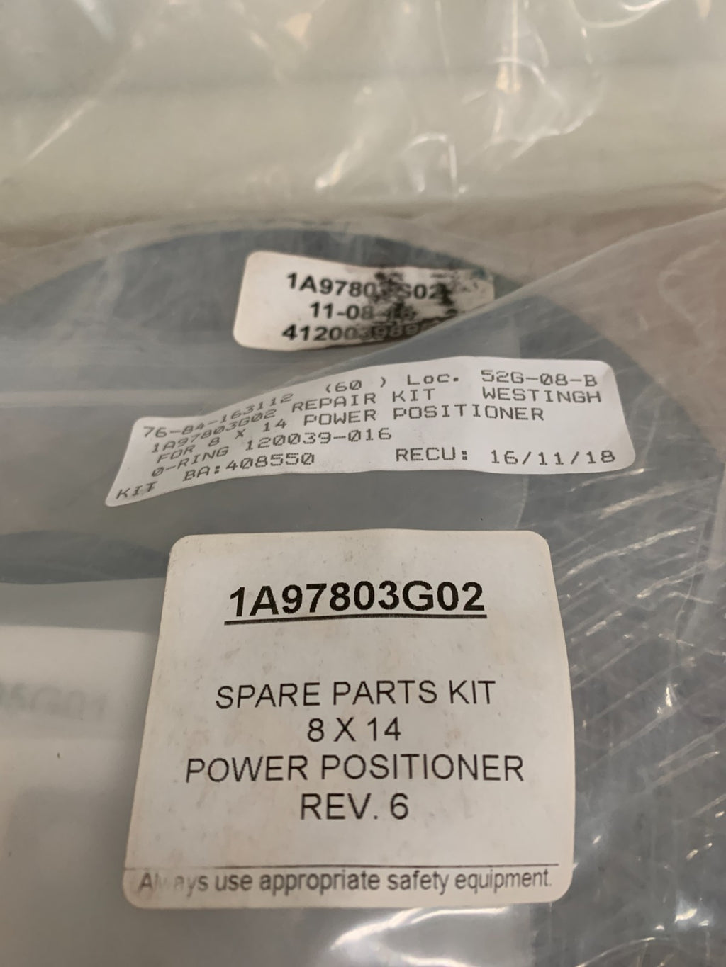 ROSEMOUNT POWER POSITIONER REPAIR KIT 8X14 1A97803G02